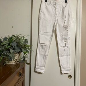 SO White Skinny Distressed Jeans